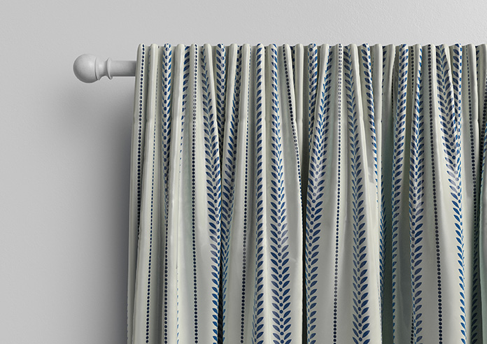 Laurel Stripe, Royal - Made to Measure Curtains - Image 10